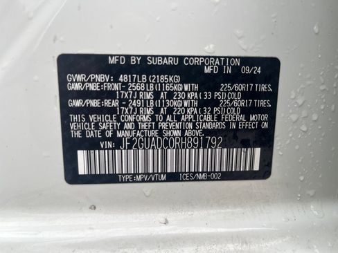 Used 2024 Subaru Crosstrek 2.0i Premium AWD/4WD image 32