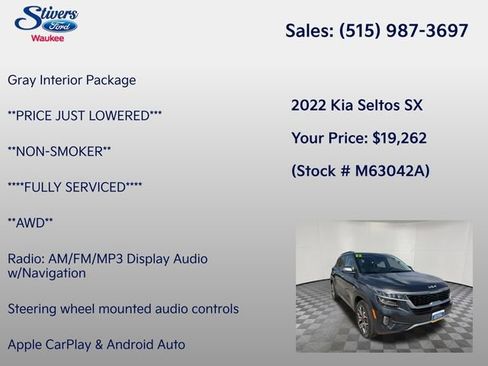 Used 2022 Kia Seltos SX AWD/4WD image 8