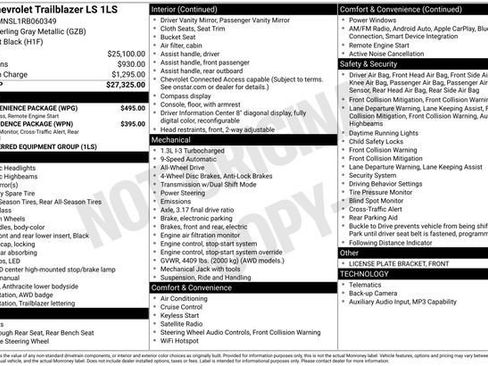 Used 2024 Chevrolet TrailBlazer LS w/ LS Convenience Package AWD/4WD image 3