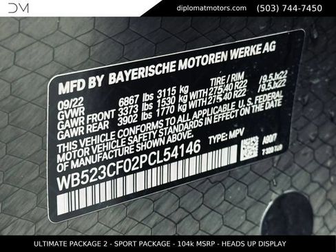 Used 2023 BMW iX xDrive50 w/ Ultimate Package 2 AWD/4WD image 42