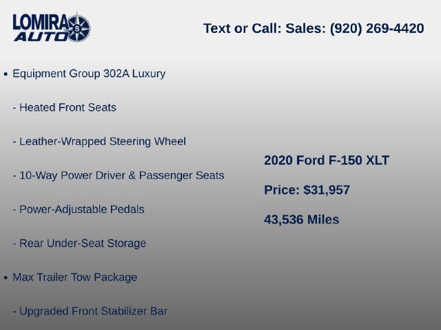 Used 2020 Ford F150 XLT w/ Equipment Group 302A Luxury AWD/4WD image 7
