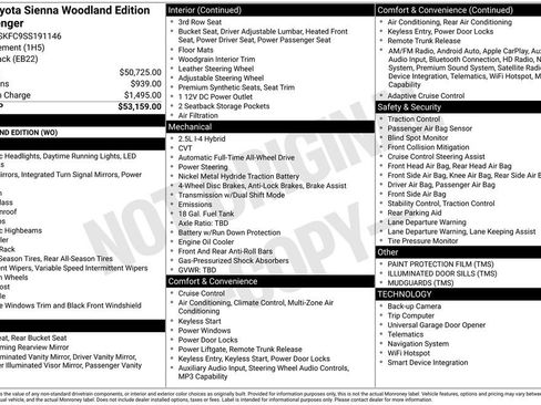 Used 2025 Toyota Sienna XLE Woodland Edition AWD/4WD image 9