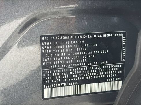 Certified 2026 Volkswagen Tiguan S FWD image 21