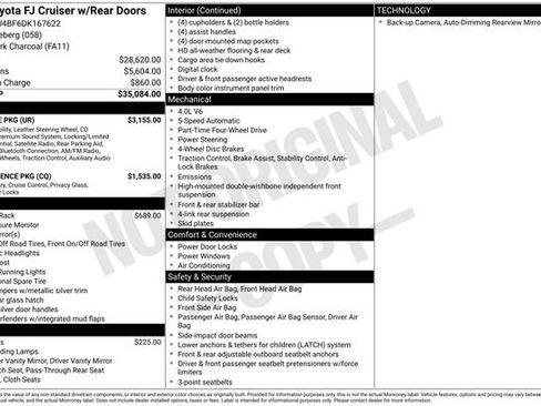 Used 2013 Toyota FJ Cruiser 4WD w/ Upgrade Pkg image 4