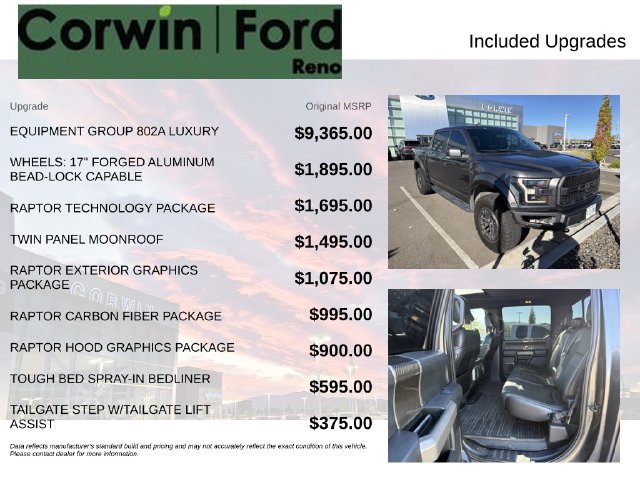Used 2019 Ford F150 Raptor w/ Equipment Group 802A Luxury AWD/4WD image 8