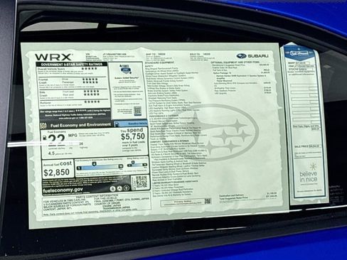 New 2026 Subaru WRX Premium image 24