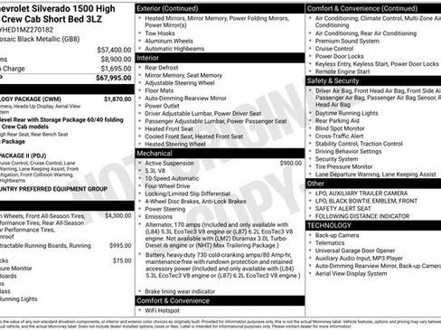 Used 2021 Chevrolet Silverado 1500 High Country w/ Technology Package image 3