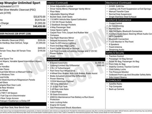 Used 2021 Jeep Wrangler Unlimited Sport image 2