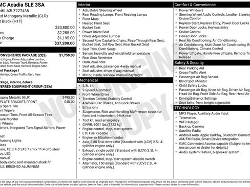 Used 2020 GMC Acadia SLE w/ Driver Convenience Package FWD image 3