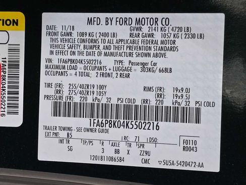 Used 2019 Ford Mustang Bullitt w/ Bullitt Electronics Package RWD image 29