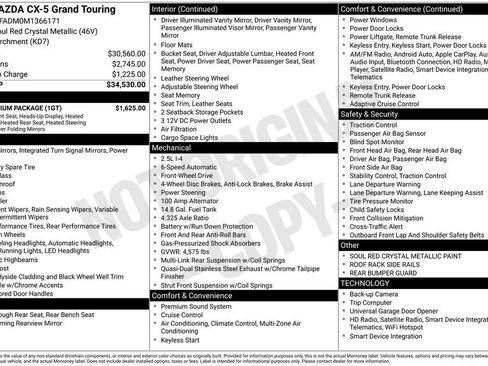 Used 2021 MAZDA CX-5 Grand Touring w/ GT Premium Package image 24