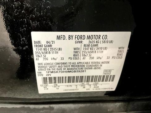 Used 2021 Ford Explorer XLT w/ Equipment Group 202A RWD image 35