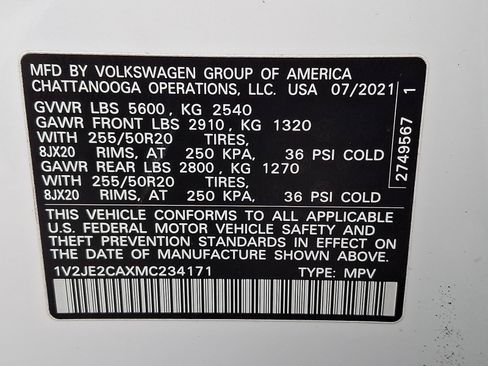 Used 2021 Volkswagen Atlas Cross Sport SE w/ Panoramic Sunroof Package image 28