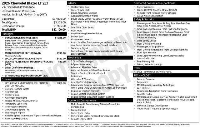 New 2026 Chevrolet Blazer LT w/ Convenience Package AWD/4WD image 34