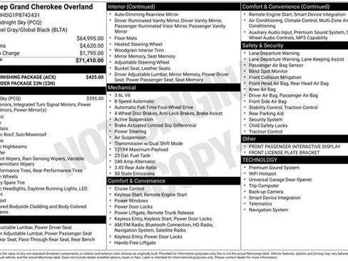 Used 2023 Jeep Grand Cherokee Overland w/ MOPAR Finishing Package AWD/4WD image 26
