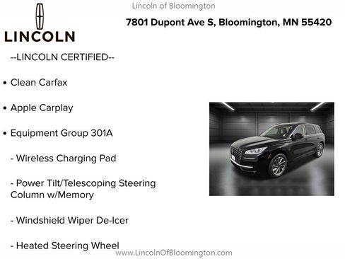 Certified 2025 Lincoln Corsair Grand Touring w/ Equipment Group 301A image 6
