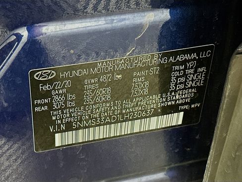 Used 2020 Hyundai Santa Fe SEL w/ Convenience Package FWD image 12