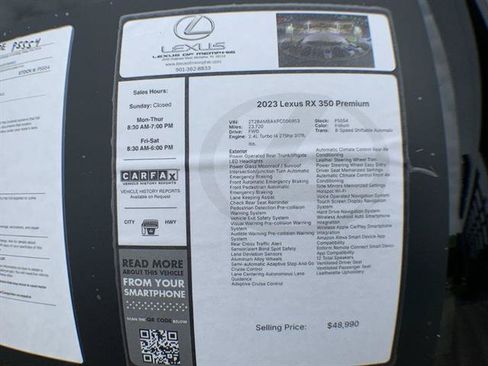 Used 2023 Lexus RX 350 Premium w/ Accessory Package (Z1) FWD image 26