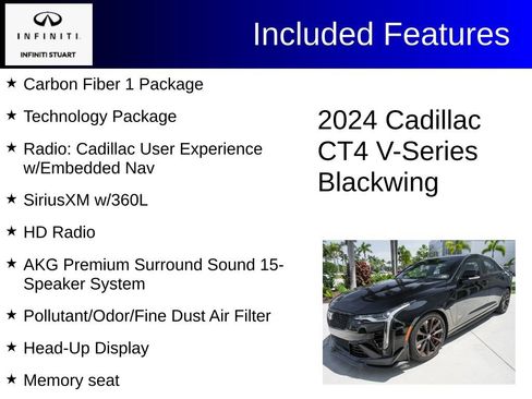 Used 2024 Cadillac CT4 V Blackwing w/ Carbon Fiber 1 Package RWD image 3