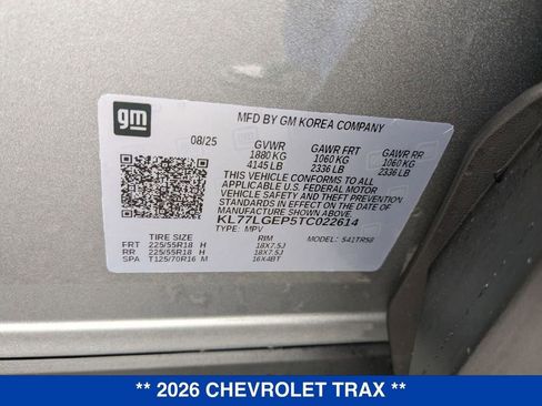New 2026 Chevrolet Trax RS w/ Driver Confidence Package image 36