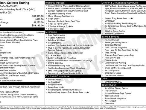 Certified 2023 Subaru Solterra AWD image 33