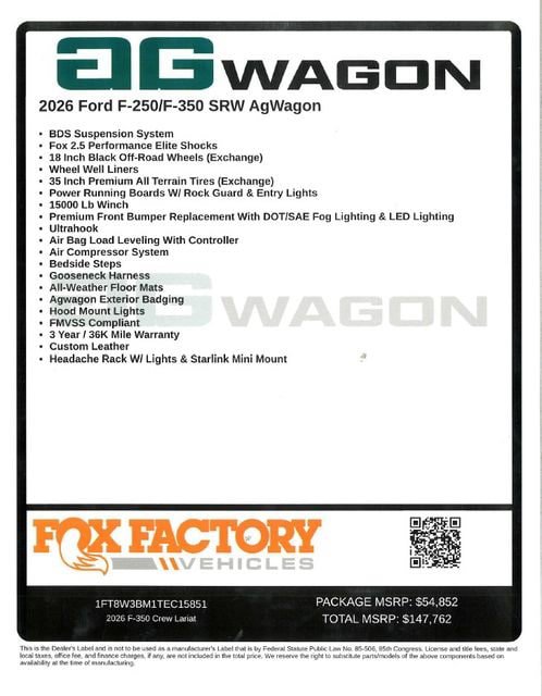 New 2026 Ford F350 Lariat w/ Black Appearance Package AWD/4WD image 2