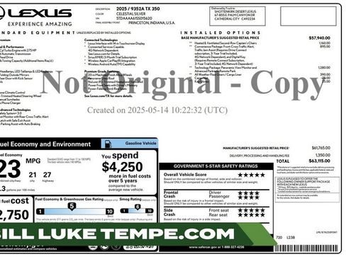 Used 2025 Lexus TX 350 FWD w/ Technology Package image 1