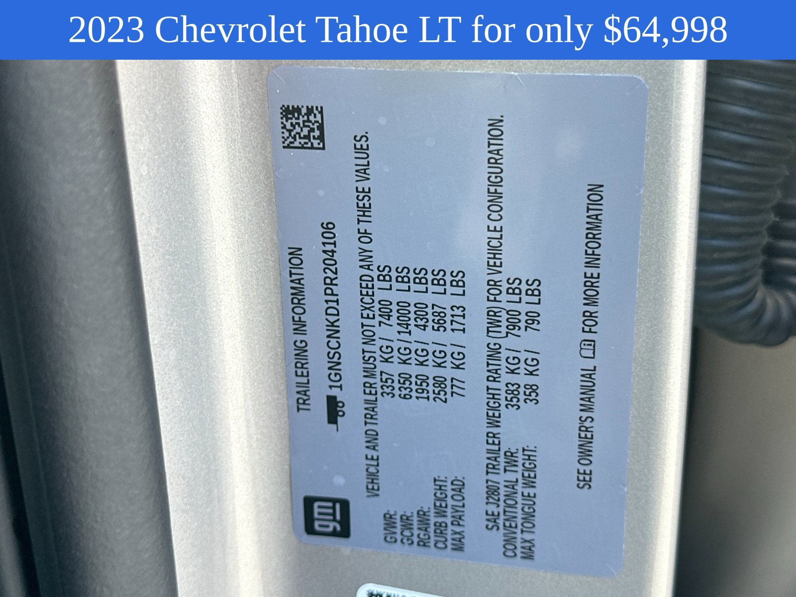 Used 2023 Chevrolet Tahoe LT w/ Luxury Package RWD image 30