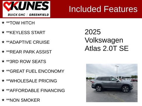 Used 2025 Volkswagen Atlas SE FWD image 3