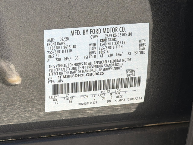 Certified 2020 Ford Explorer XLT AWD/4WD image 36