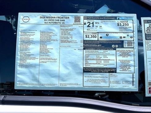 New 2026 Nissan Frontier SV w/ Tow Package RWD image 14