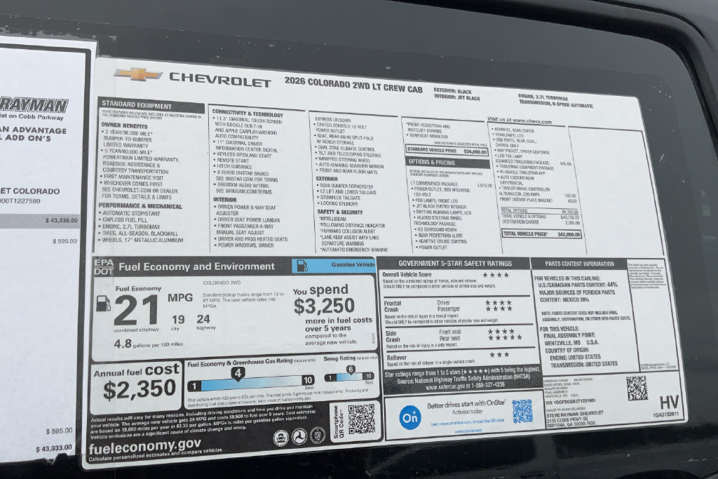 New 2026 Chevrolet Colorado LT w/ LT Convenience Package RWD image 23
