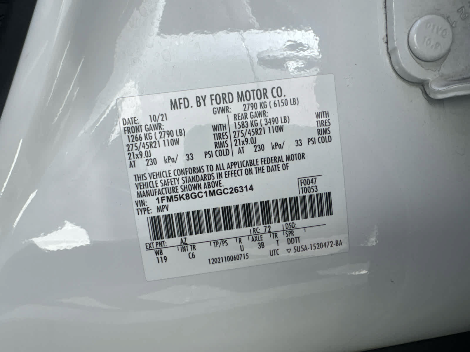 Used 2021 Ford Explorer ST AWD/4WD image 2