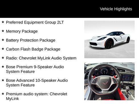 Used 2017 Chevrolet Corvette Stingray Convertible RWD image 10