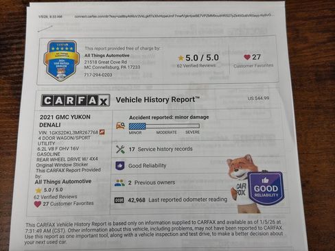 Used 2021 GMC Yukon Denali w/ Denali Premium Package image 46