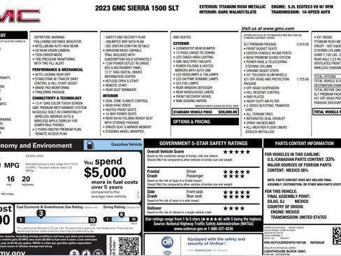 Used 2023 GMC Sierra 1500 SLT w/ SLT Premium Package AWD/4WD image 40