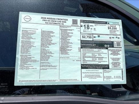New 2026 Nissan Frontier PRO-4X AWD/4WD image 12