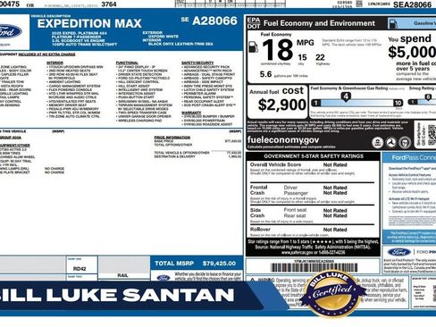 Used 2025 Ford Expedition Max Platinum AWD/4WD image 1