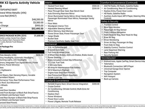 Used 2023 BMW X3 xDrive30i w/ Convenience Package w/ZPA image 27