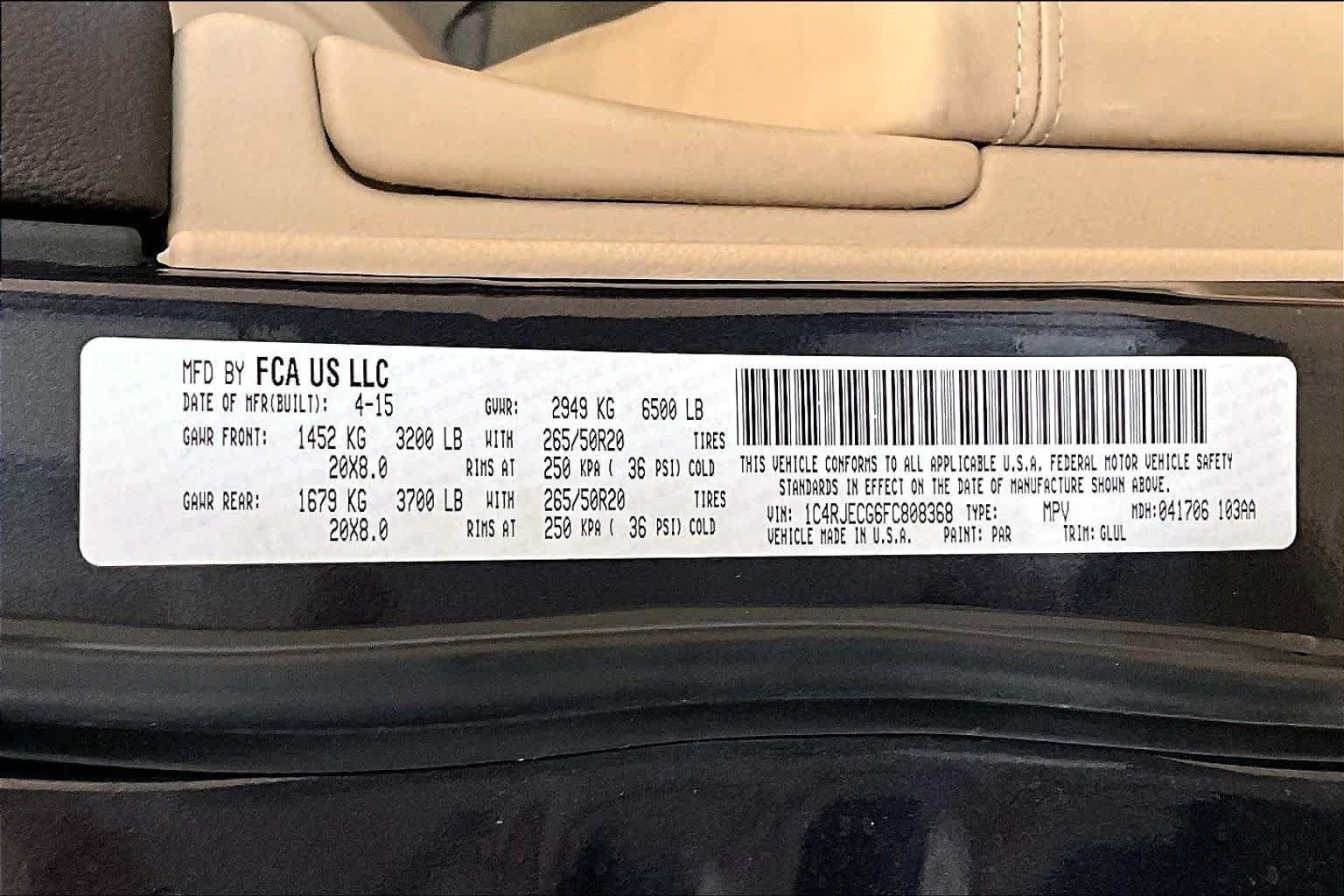 Used 2015 Jeep Grand Cherokee Overland RWD image 30