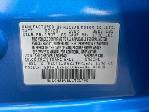 Used 2020 Nissan Versa S image 7