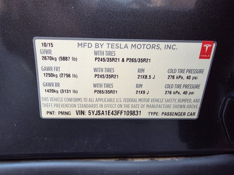 Used 2015 Tesla Model S P85D AWD/4WD image 26