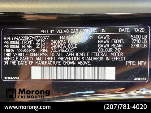Used 2021 Volvo XC60 T6 Momentum w/ Premium Package AWD/4WD image 47