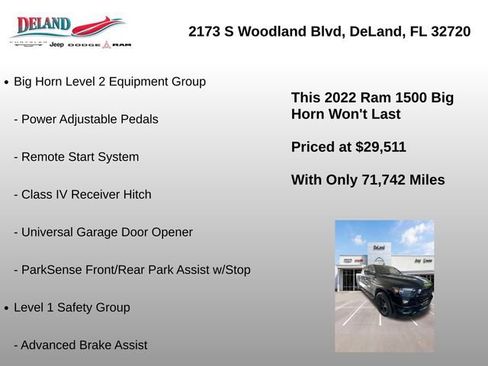 Used 2022 RAM 1500 Big Horn RWD image 7