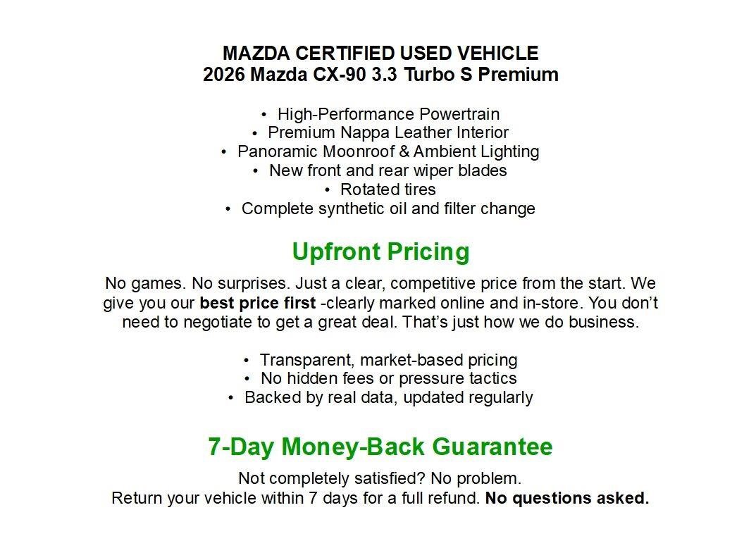 Used 2026 MAZDA CX-90 3.3 Turbo S w/ Premium Package AWD/4WD image 2