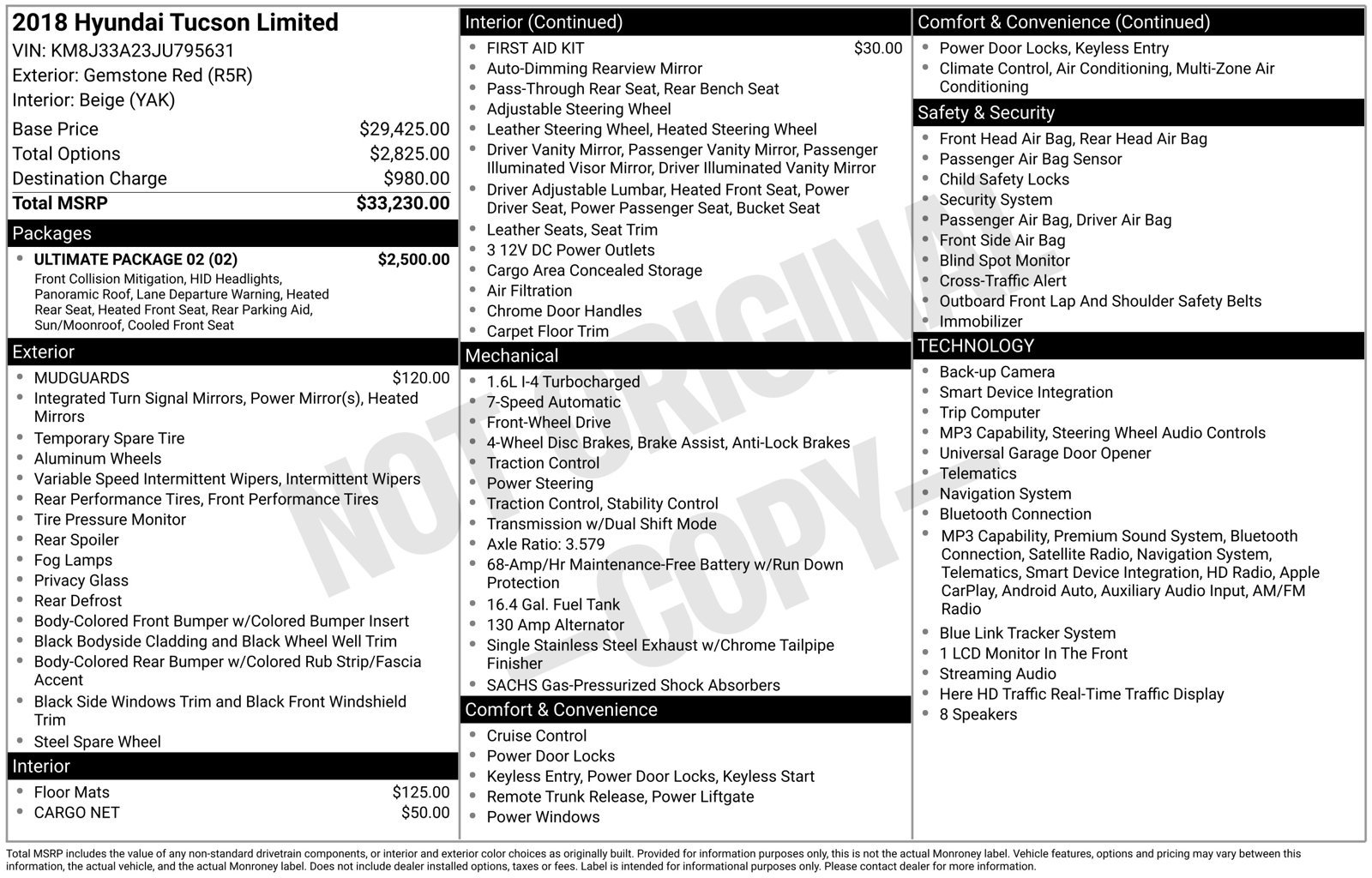 Used 2018 Hyundai Tucson Limited w/ Ultimate Package 02 FWD image 1