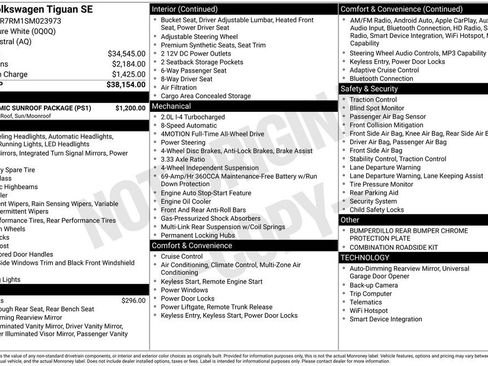 Used 2025 Volkswagen Tiguan SE w/ Panoramic Sunroof Package image 5