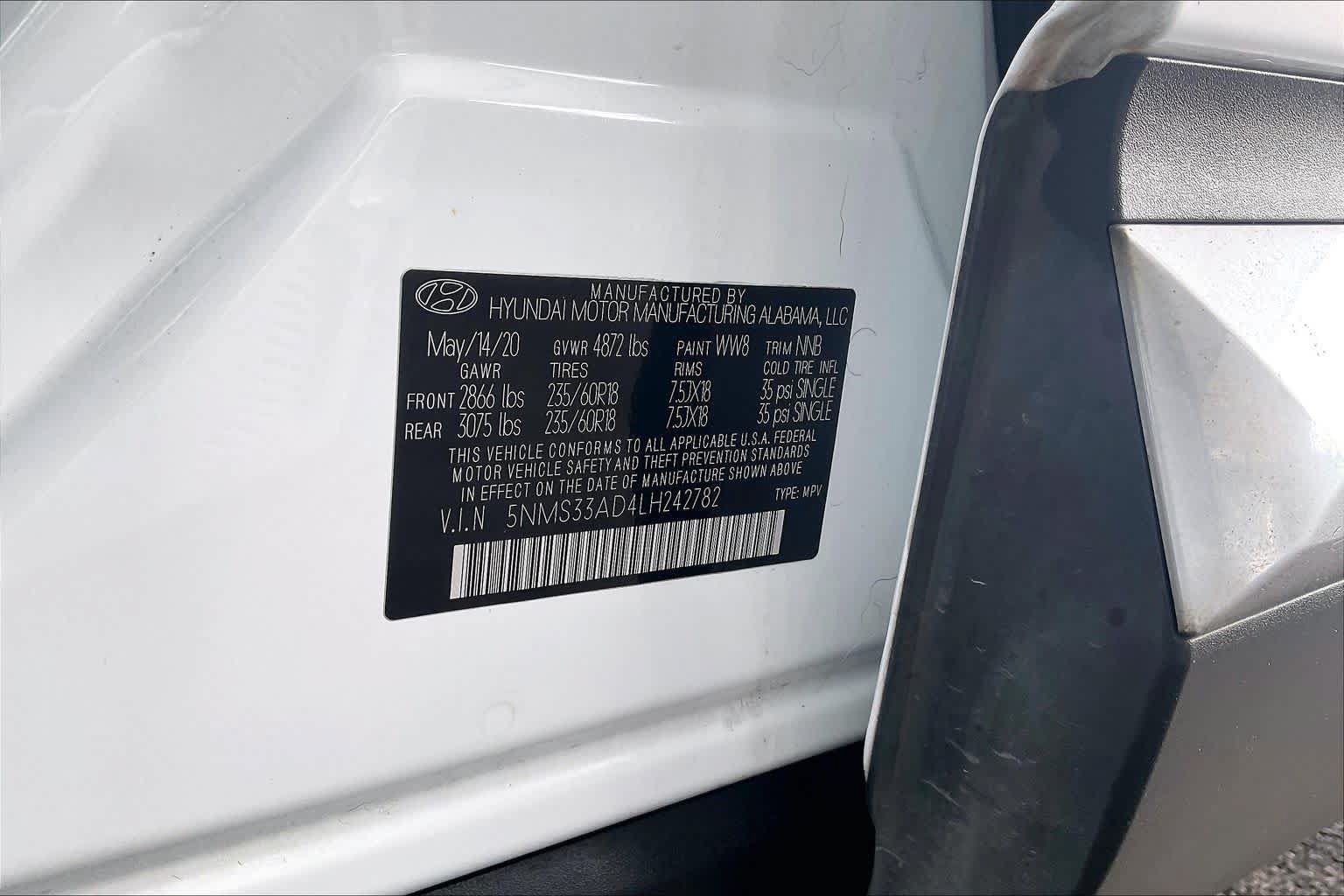 Used 2020 Hyundai Santa Fe SEL w/ Convenience Package FWD image 66