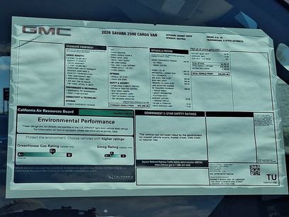 New 2026 GMC Savana 2500 w/ Driver Convenience Package