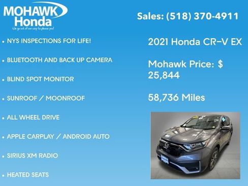 Certified 2021 Honda CR-V EX image 7